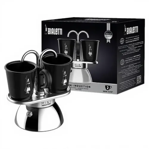 Bialetti 7310 Espressokocher Set Mini Induktion 2 Tassen