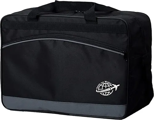 BAMBINIWELT Reisetasche HANDGEPÄCK Boardgepäck Flugzeug 40x20x25 40x30x20 zb Ryanair Wizzair (klein, schwarz-grau 40x20x25)