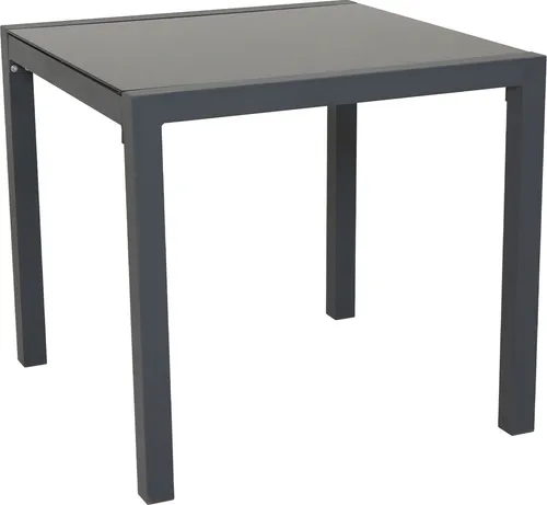SVITA Gartentisch aus Aluminium mit Glasplatte