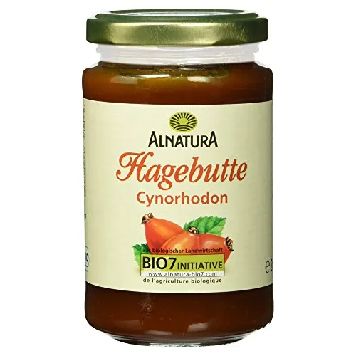 Alnatura Bio Fruchtaufstrich Hagebutte, 260g - Brotaufstrich aus biologischer Landwirtschaft, ohne raffinierten Zucker, ideal für Desserts, Pfannkuchen und Joghurt – ein fruchtiges Vergnügen für den perfekten Start in den Tag!