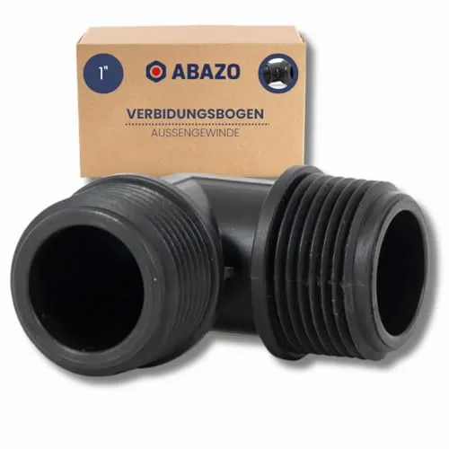 ABAZO - Pumpenanschlussstutzen an Gartenpumpe, Schlauchverbinder, Rückschlagventil für die Pumpe, Anschluss an einen Hydrophor, Satz Pumpenzubehör, Verbindungsbogen 1