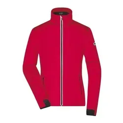 Damen Softshelljacke JN1125 - James & Nicholson Light-Red/Black S - Funktionsjacke für Sport und Freizeit, witterungsbeständig, atmungsaktiv und mit praktischen Taschen für sicheren Stauraum.