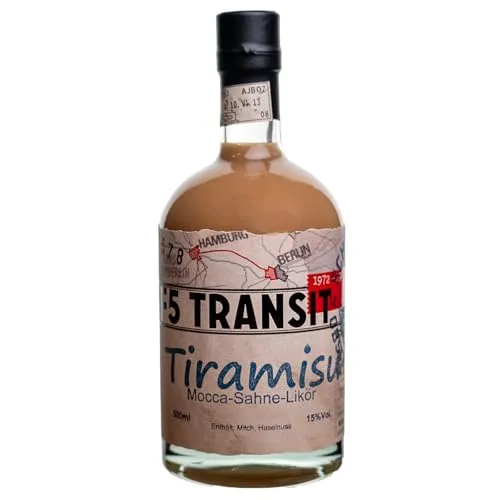 Tiramisu Likör 0.5l (16% Vol) No. 5579 - Fein, cremiger Mocca-Sahne-Likör | F5 Transit | Schwechower Brennerei (1229)