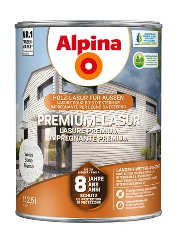 Alpina Lasur Premium-Lasur 2,5 Liter seidenmatt