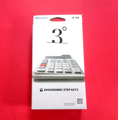 Casio DE-12E-WE Tischrechner mit 12-stelligem Display - Taschen- & Tischrechner mit 12-stelligem Display, ideal für präzise Berechnungen im Büro oder zu Hause, modernes Design in Weiß.