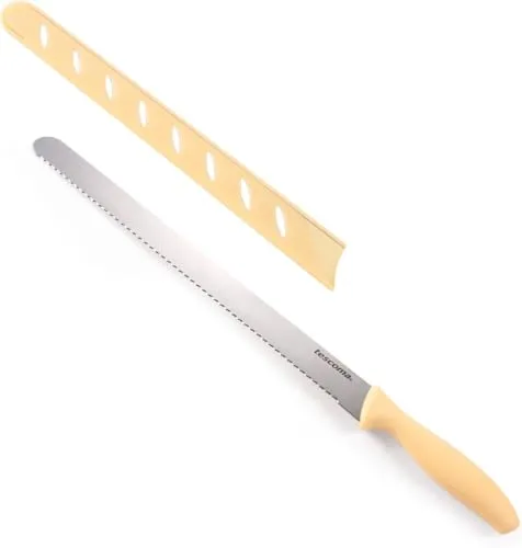 Tescoma DELICIA Tortenmesser 30 cm aus Kunststoff in Gelb zum Schneiden und Servieren von Kuchen Torten und Gebäck ideal für antihaftbeschichtete Backformen und empfindliche Oberflächen