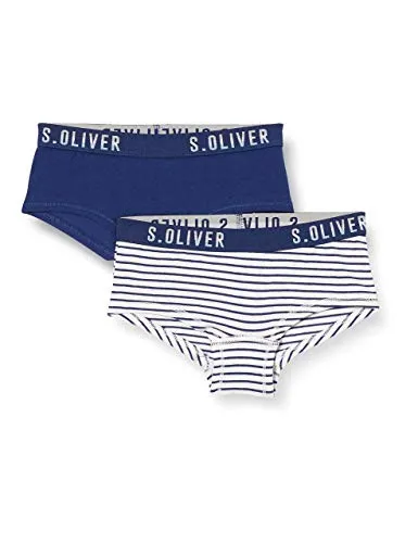 S.Oliver Mädchen Im Doppelpack Unterhose, Blau (Royal Blue 5809), 164 EU