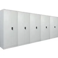 PROREGAL MegaDeal 5x Flügeltürenschrank ELEPHANT, abschließbar, montiert, 180x80x40cm - Praktisches Set aus 5 stabilen Flügeltürenschränken aus pulverbeschichtetem Stahl – ideal für sichere Aufbewahrung. Lieferung erfolgt fertig montiert, sofort einsatzbereit und mit 2 abschließbaren Türen.