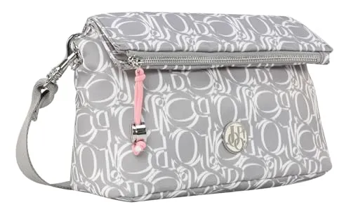 Joop! Incantato Lani Shoulderbag S Light Grey - Damen-Schultertaschen, stilvolles Design mit Logo-Muster, perfekt für einen Abend mit Freunden und vielseitig kombinierbar.