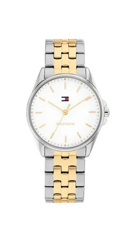Tommy Hilfiger 1782855 Damenuhr – Elegante Armbanduhr - Diese stilvolle Damenuhr kombiniert Edelstahl mit einem klassischen 12-Stunden-Zifferblatt. Ideal für jeden Anlass, bietet sie eine präzise Zeitmessung und kommt in einer eleganten Originalverpackung.