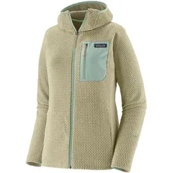 Patagonia Damen R1 Air Hoodie Jacke - Beige (Größe M) - Bequeme Fleecejacke aus recyceltem Material, ideal für Outdoor-Aktivitäten. Langlebig und fair produziert.