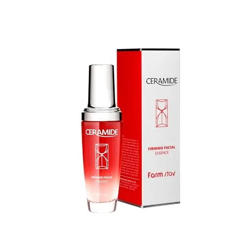 Koreanisches straffendes Gesichtsserum mit Anti-Aging-Keramiden für trockene und unruhige Haut / koreanische Hautpflege K-Beauty / FarmStay Ceramide Firming Facial Essence