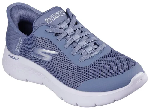 Skechers Damen GO Walk Flex Grand Entry Sneaker, Blue, 35 EU - Damen-Walkingschuhe mit exklusivem Fersenkissen für sicheren Halt und reaktionsfreudiger ULTRA GO-Dämpfung, ideal für komfortables Gehen.