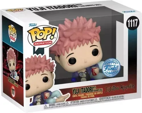 Jujutsu Kaisen - Yuji Itadori mit Tsukamoto Puppe 1117 Special Edition - Funko Pop! - Holen Sie sich die exklusive Funko Pop! Figur von Yuji Itadori, inspiriert von Jujutsu Kaisen. Diese detailreiche Vinylfigur ist ein Muss für Sammler und Anime-Fans, ideal zum Ausstellen oder Verschenken.