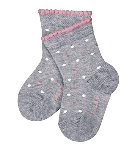 FALKE Unisex Baby Socken Little Dot B So Baumwolle gemustert 1 Paar, Grau Maratona Melange 3172, 62-68