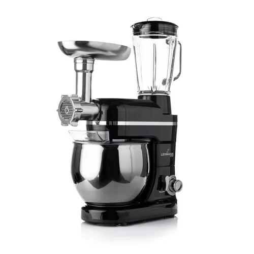 Lehmann Mastic - Planetarische Küchenmaschine 3 in 1, 1300 W, 5 l Schüssel, spritzschutz und BPA-frei für sichere Zubereitung