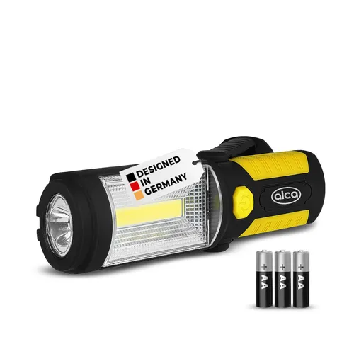 alca® Arbeitslampe COB-LED 220lm Magnet-Fuß Klappbar Haken Inkl-Batterien