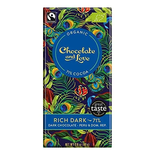 Rich Dark Chocolate 71% - Peru & Dom. Rep. 12 x 80 g