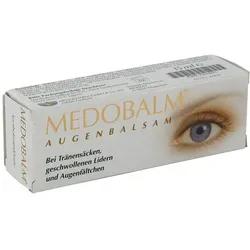Medobalm Augenbalsam - Arzneimittel zur Linderung von Augenbeschwerden, mit beruhigenden Inhaltsstoffen wie Aloe Vera und Makadamiaöl für eine intensive Feuchtigkeitsversorgung.