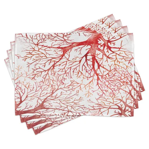 Tischset Platzset 4er Set Aquarell Branchs Fall