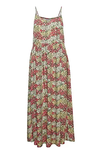 fransa FRFUN Damen Freizeitkleid Kleid mit dünnen Trägern und Muster, Größe:L, Farbe:Mini Flower AOP Geranium Comb (202066)