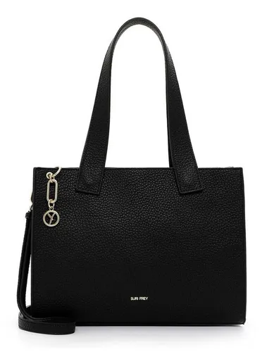 SURI FREY Shopper SFY Gwenny, Damen Handtasche in Schwarz - Stylische Damen Handtasche aus Synthetik mit Echtleder-Optik, ausgestattet mit einem Reißverschluss und einem verstellbaren Schulterriemen für optimalen Tragekomfort.