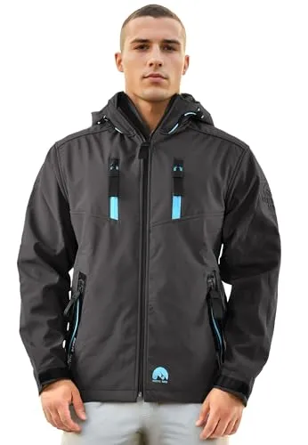 Arctic Seven Herren Softshelljacke - Wasserabweisend und Atmungsaktiv, Teddy Fleece innen - Funktionsjacken, ideal für kalte Tage mit warmem Teddy Fleece Innenfutter und wasserabweisendem Obermaterial für optimalen Komfort und Schutz.