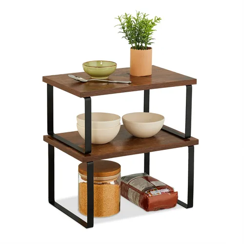 Tischregal Gewürzregal Universalregal Aufsatzregal Thekenregal Küche 2-tlg. Set