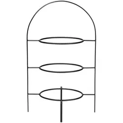 ASA Selection Ligne Noire Etagere 3-stufig für Essteller schwarz - Stilvolle Etagere für Essteller (26,5 cm), 3 Ebenen aus robustem Metall in mattschwarz – ideal für Buffets und Dinnerpartys, sorgt für elegante Präsentation und sicheren Halt.