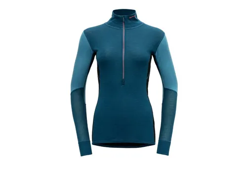 Devold Funktionsunterhemd WOOL MESH 190 ZIP NECK WMN - Damen Funktionsunterhemd blau