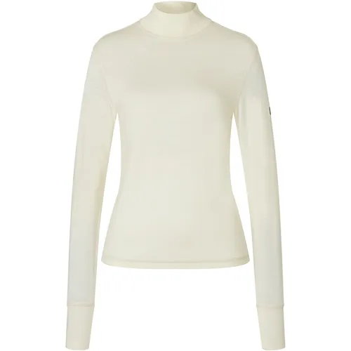 Super.Natural Damen Tundra175 Turtle Neck Longsleeve - Größe M, Weiss - Merino Unterwäsche mit Rollkragen, aus warmer Merinowolle und Funktionsfasern, pflegeleicht, flexibel und sehr bequem für jeden Anlass.