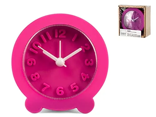 H&H Wecker, Kunststoff, Fuchsinrot in pink von H&H
