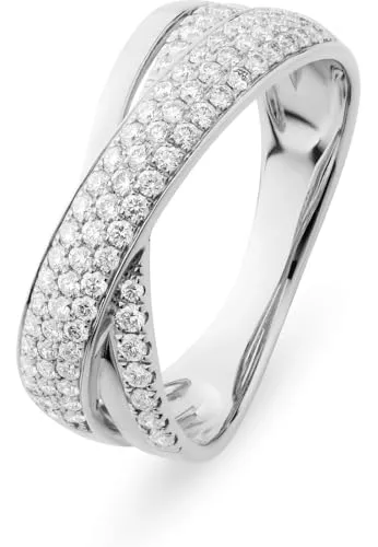 CHRIST Damen-Damenring 2 Diamant 53, Weißgold 32030504 von Christ