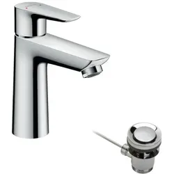 hansgrohe Talis E 110 Waschtischarmatur - chrom, mit Ablaufgarnitur und komfortabler ComfortZone 110 für modernes Badezimmerdesign