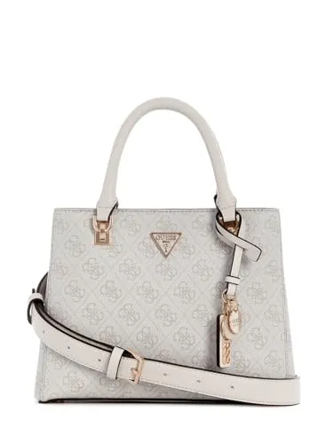 Guess Noelle Handtasche 25 cm grau TAS059692 - Elegante Guess Noelle Handtasche aus robustem Polyurethan. Mit praktischem Reißverschluss und abnehmbarem Umhängeriemen für individuelle Tragemöglichkeiten. Perfekt für jeden Tag!