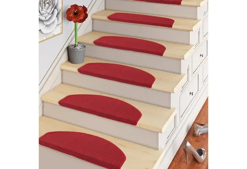 Pergamon Stufenmatte Trend Schlinge Stufenmatte Strong 15er-Set, Halbrund, Höhe: 5 mm