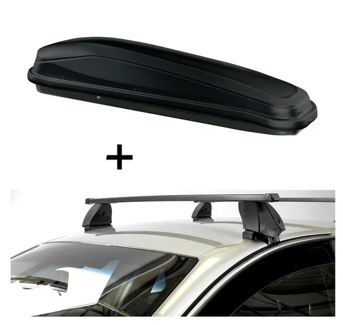 Dachbox JUEASY300 300 Liter schwarz mit Dachträger K1 MEDIUM für Mini One (5Türer) - Komplettset mit Dachbox (300L) und Dachträger für Mini One (5Türer) ab 14. Maximale Zuladung 50kg, einfache Montage und viel Platz für Ihre Reisen. Ideal für Ski, Snowboards oder weiteres Gepäck.