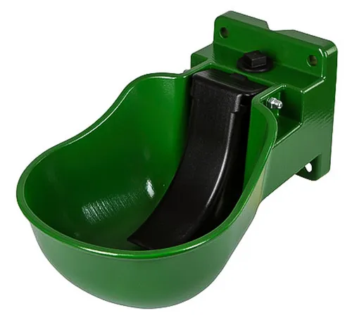Kerbl Tränkebecken K50 Grün 2,2 L - Pferdetränken, hochwertiger Kunststoff mit absperrbarer Zunge für kontrollierte Wasserabgabe und einfache Hygiene.