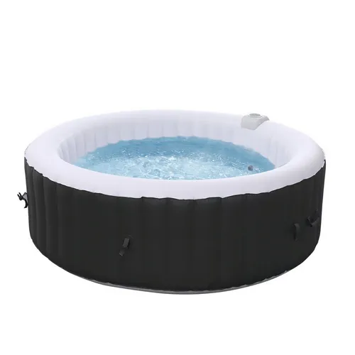 Arebos Whirlpool ROME aufblasbar für bis zu 6 Personen mit 130 Massagedüsen, (Komplett-Set, 208 x 208 cm), für Outdoor & Indoor
