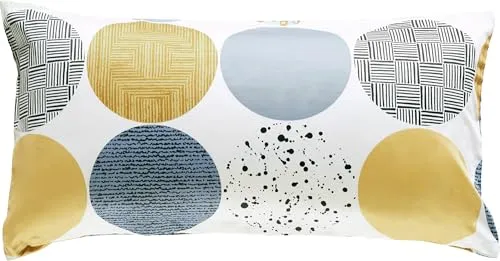 Erwin Müller Kissenbezug Mako-Satin Ocker-Silber-weiß Größe 40x80 cm