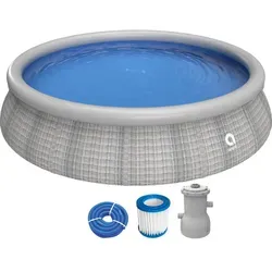 Avenli Prompt Set 396x84 cm Pool Set - Swimmingpools - Genießen Sie den Sommer im eigenen Garten mit dem Avenli Pool, der mit einer Filterpumpe für klares Wasser und einem einfachen Aufbau in nur 10 Minuten überzeugt.