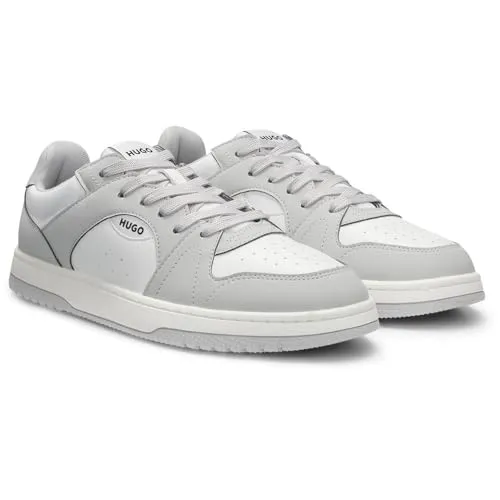 HUGO Hadrian Sneaker Herren Kunstleder weiß, 41 738062-0001-00410 - Herren-Sneaker aus hochwertigem Kunstleder, stilvoll und bequem – perfekt für den Alltag.
