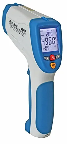 PeakTech Profi IR-Thermometer P 4960 - IR-Thermometer für -50°C bis 1200°C mit USB-Datenlogger, hoher Genauigkeit und Dauermessfunktion, ideal für präzise Temperaturmessungen in verschiedenen Anwendungen.