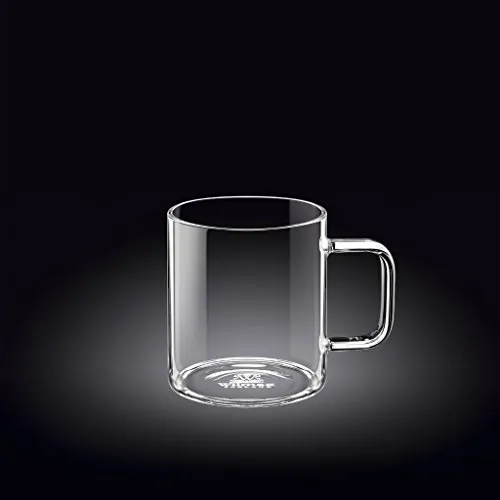 Wilmax WL-888605/A Borosilikatglas Kaffeetasse, Klar, 250mL Kapazität