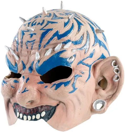 infactory Gruselmaske: Dämonen-Halbmaske aus Latex (Horror Masken, Masken für Kostüme, Fasching)