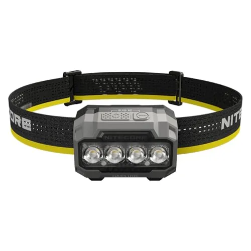 Nitecore HA23 UHE Stirnlampe - Leistungsstarke Stirnlampe mit Dual-Core-MCT-UHE-LEDs, 3 Farbtemperaturen und 4 Helligkeitsstufen – ideal für Outdoor-Aktivitäten und Notfälle.