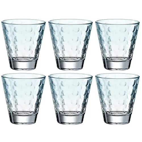 LEONARDO HOME Trinkglas OPTIC 6er-Set 215 ml mint - Whiskeygläser: Spülmaschinengeeignetes Set mit elegantem Farbverlauf, ideal für den täglichen Gebrauch und stilvolles Servieren von Getränken.