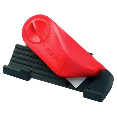 Maped MatCutter 45 Grad schwarz/rot mit 5 Klingen - Papierschneidemaschine für präzise Schnitte in 45 Grad, inklusive 5 langlebigen Klingen für vielseitige Anwendungen.