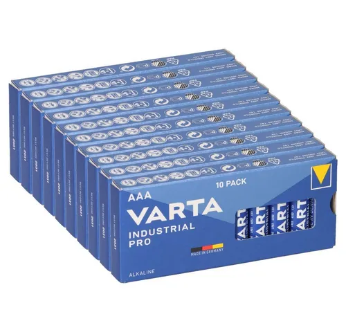 VARTA 4003 Industrial Micro Batterie AAA – 100 Stück - Batterien für industrielle Anwendungen, 1260 mAh Leistung, zuverlässig und langlebig – ideal für verschiedene Geräte, auch im professionellen Einsatz.