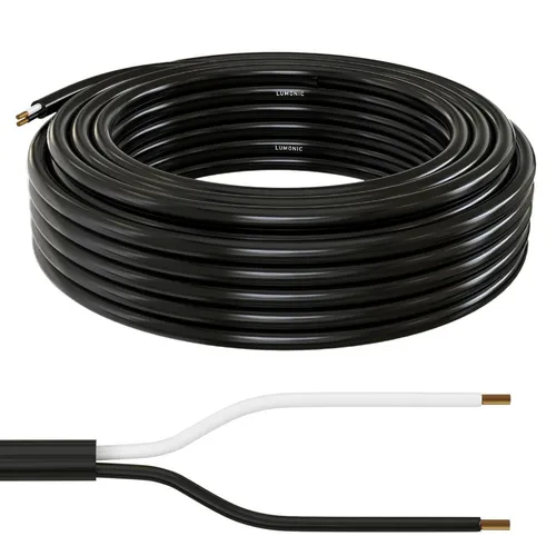 1m FLRYY Fahrzeugleitung 2x1mm² rund Kabel KFZ Anhängerkabel Niedervolt